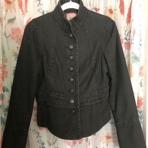 Free People Black Military Style Jacket